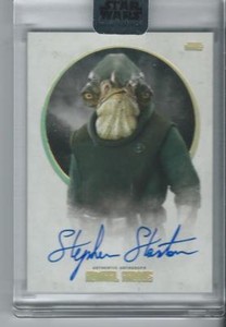 2017 Topps Stellar Star Wars STEPHEN STANTON as ADMIRAL RADDUS Autograph 40/40