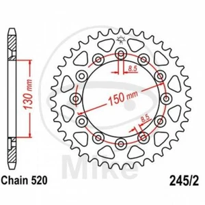 Zahnrad Z50 520 Silber D. Int. 130 727.32.87 für Honda 250 NSR R 1987-1987 - Bild 1 von 1