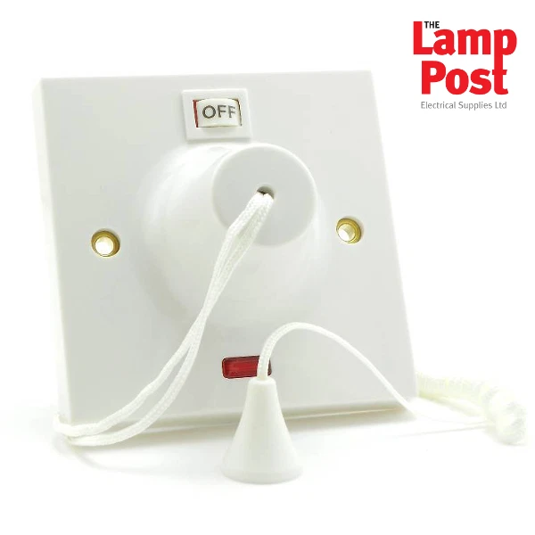 BG NEXSUS 46a DP Ceiling Pull Cord Shower Switch With Neon Indicator