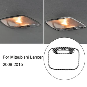 Carbon Fiber Rear Roof Reading Light Decorative Cover Trim For Mitsubishi Lancer - Picture 1 of 12