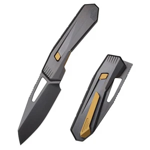 Remette RT-Agile Folding Knife Black Ti Handle M390 Plain Black Blade RTCZ-B - Picture 1 of 1