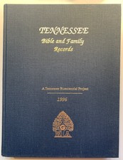 1996 TENNESSEE BIBLE AND FAMILY RECORDS BOOK, TN BICENTENNIAL PROJECT, GENEALOGY