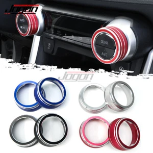 2pcs Car AC Air Condition Control Knob Ring Trim Cover For Toyota RAV4 2019-2022 - Picture 1 of 10