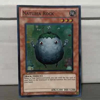 1ST EDITION NATURIA ROCK 1996 HA02-EN002 YUGIOH CARD (LP/MP) - Image 1 of 2