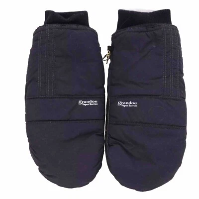 Guantes de Colección Grande Mittens S Negro Nylon Mezcla Lana Forro Borde Foto 1 de 4