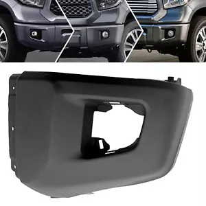 For 2014-2021 Toyota Tundra Front Bumper End Cap Matte Black Left Driver Side - Picture 1 of 10