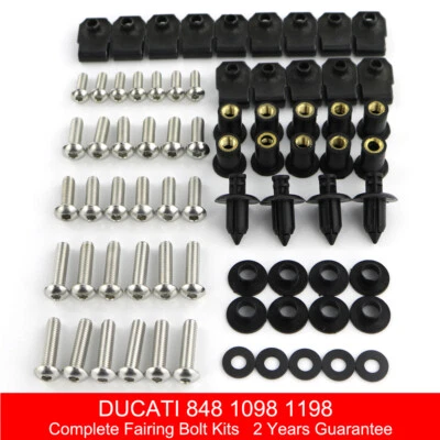 Полный комплект болтов обтекателя подходит для Ducati 848 2008-2013 1098 2007-2009 - Изображение 1 из 4