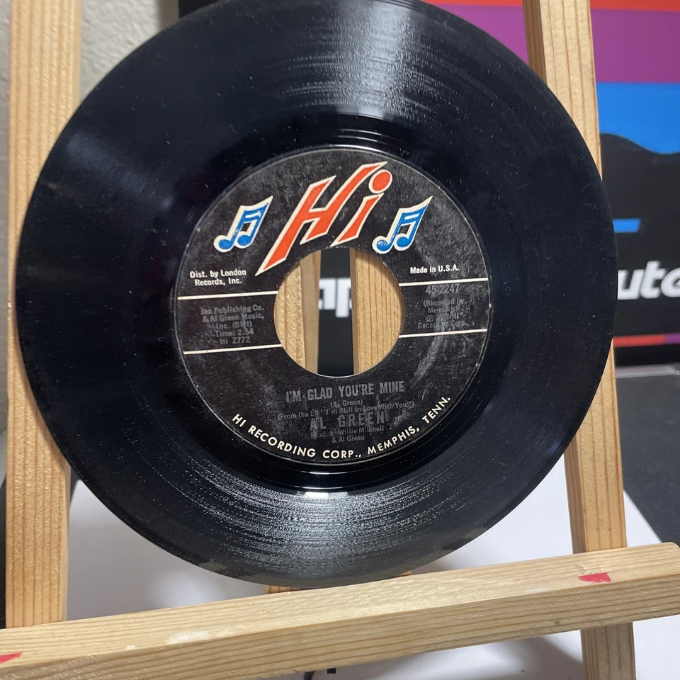 Al Green 45rpm Here I Am, I'm Glad You're Mine, 1973 Hi London HI 2247 - Image 1 of 3