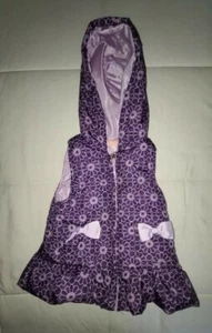 Chaleco hinchado con capucha sin mangas púrpura para niñas Zip Up 3T Kids Headquarters - Imagen 1 de 6