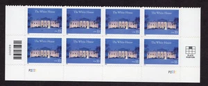 Scott #3445 White House in Winter Plate Block of 8 Stamps - MNH P#P2222 Bottom - Picture 1 of 1