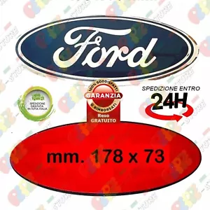 STEMMA PER FORD FIESTA CUGA FOCUS ECOSPORT PUMA LOGO IN LEGA CONCAVO CON ADESIVO - Foto 1 di 3