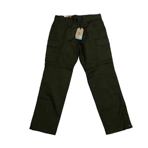 Prana Double Peak Convertible Pant 32x30 Relaxed Fit Tapered Leg Cargo Green - Picture 1 of 8