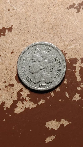 1872 Three Cent Nickel 3CN Nice VF Type Example                             S145 Cover