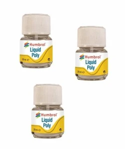 3 x Humbrol Pegamento Modelador Líquido Poli Cemento 28ml Botella Con Cepillo - AE2500 - Imagen 1 de 1