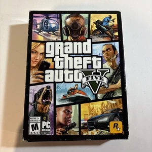 GTA Grand Theft Auto 5 PC DVD-ROM 7 Discos Juegos Rockstar Completo Con Mapa - Imagen 1 de 7