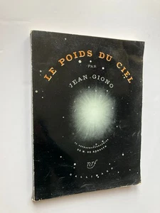 Jean GIONO " Le poids du ciel " E.O. NUM. aux Edit° Gallimard, 1938 - Picture 1 of 4