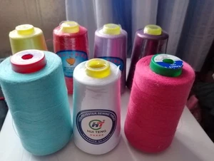 Bundle of 7 Cones of Sewing Machine Threads - Picture 1 of 4