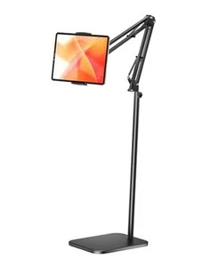 Tablet Floor Stand with 4.5LB Heavy Metal Base,Overhead Bed Phone Stand Angle  - Picture 1 of 7