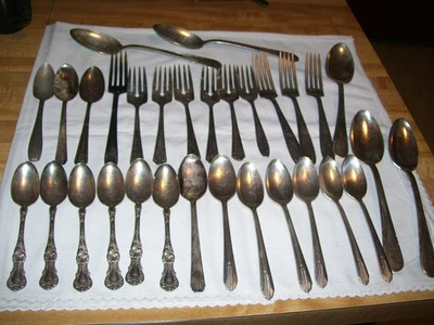 Lote #3 cubiertos plateados Wallace Wm Rogers y otros Foto 1 de 4