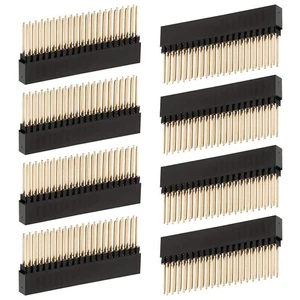 8 Pièces, 2X20 (40 Broches) Extra-Haut En-Tête D'Empilage de Pas de2743 - Afbeelding 1 van 7