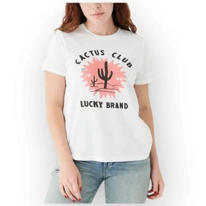Neu mit Etikett Lucky Brand Cactus Club Grafik T-Shirt Größe Small - 0564 - Bild 1 von 4