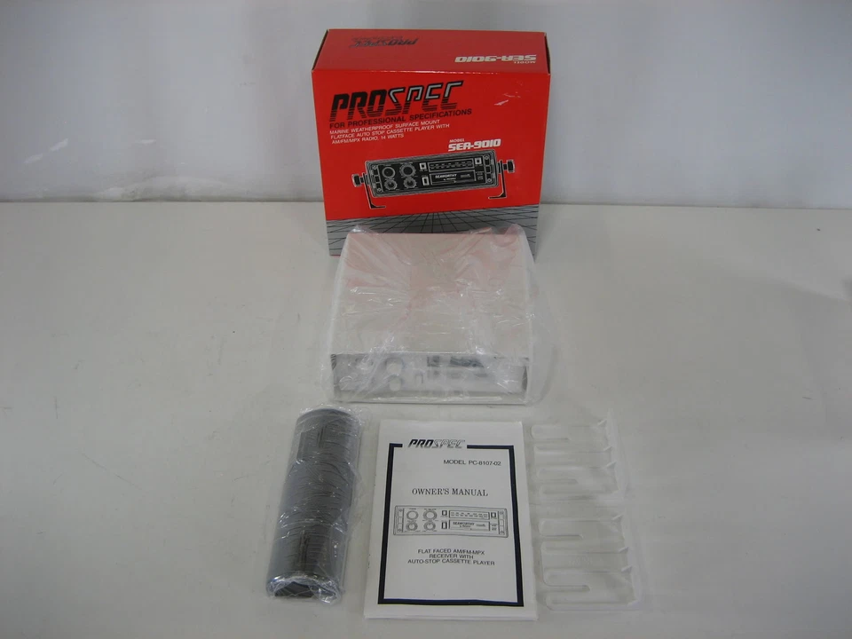 Prospec SEA-9010 Marine Weatherproof Cassette Player w/AM/FM Radio New-Old-Stock - Image 1 of 4