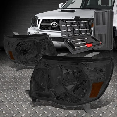 PARA 05-11 TOYOTA TACOMA CARCASA AHUMADA ÁMBAR FARO ESQUINERO FARO FARO + JUEGO DE HERRAMIENTAS Foto 1 de 4