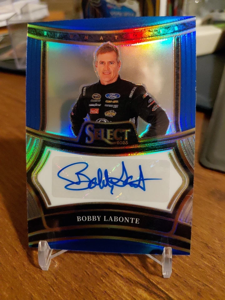 2025 Select Racing Bobby Labonte Blue Prizm Parallel Autograph 41/99 SP  - Image 1 of 2