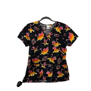 The Lion King Hakuna Matata Simba Nala Pumba Timon Nurse Scrub Top Womens Size S - Picture 1 of 5