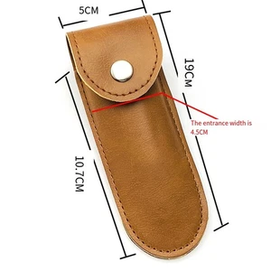 Folding Knife PU Leather Sheath For Folding Knife Protect Cover Pouch Leather - Picture 1 of 5