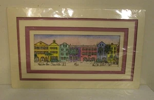 Paul Williams: Signed & Numbered Matted Print - Rainbow Row Charleston SC 1987 - Picture 1 of 1