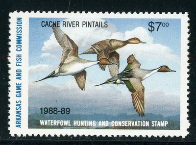 ARKANSAS 1988-89, WATERFOWL HUNTING & CONSERVATION STAMP !!! C93 - Image 1 of 2