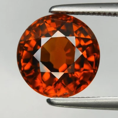 💎 Circón Naranja Natural Redondo 3.15ct 8mm VVS - Sin Calentar, Maravillosa Gema Tanzania Foto 1 de 4