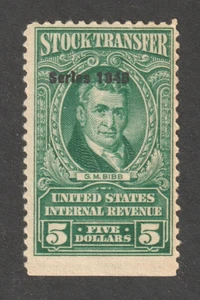 Scott # RD275, Mint, NH, F, $5 Stock Transfer, G. M. Bibb, 1948 - Picture 1 of 2