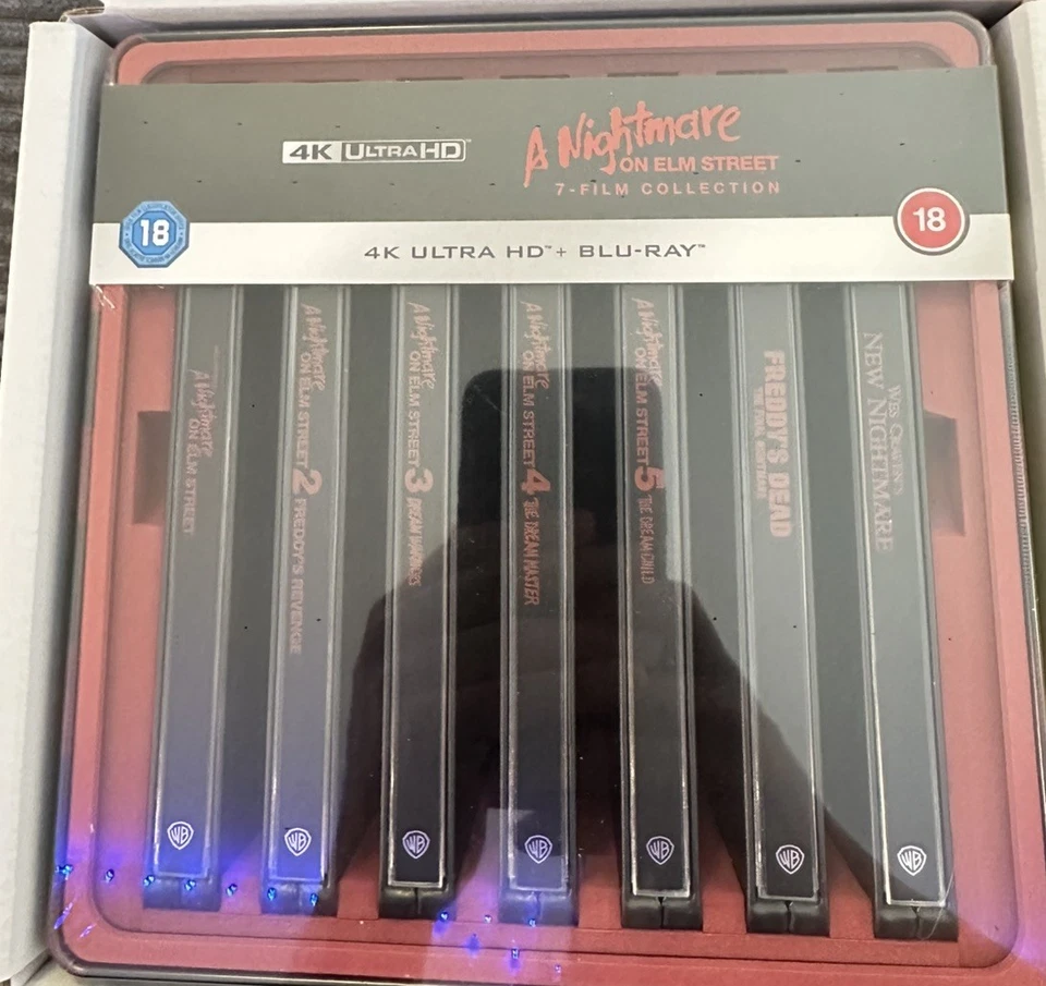 Nightmare On Elm Street 7-Film Steelbook 4K + Blu-ray UK Horror Set - Image 1 of 1