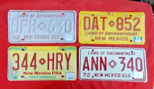 LOT 4 Oldtimer NEU MEXIKO Nummernschilder, Kennzeichen Zia Symbol, Land der Verzauberung - Bild 1 von 7