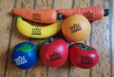 Whole Foods Market promotional stress balls squishy vegetables globe toy - Image 1 of 4