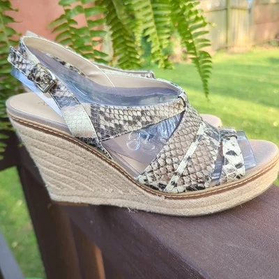 Sandalias Anne Klein para mujer talla 8M plataforma con correa cuña tacón alto Foto 1 de 4