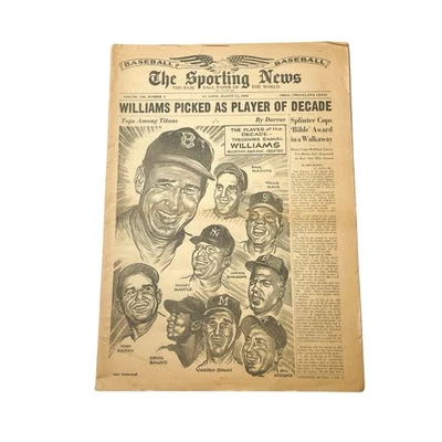 The Sporting News August 17, 1960 Baseball Newspaper Magazine– Williams, Mantle - Image 1 of 4