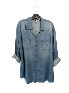 Old Navy Women’s XL Light Blue Denim Boyfriend Shirt - Picture 1 of 8
