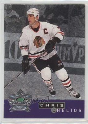 1995 Parkhurst International Crown Collection Series 2 Silver Chris Chelios HOF - Image 1 of 2