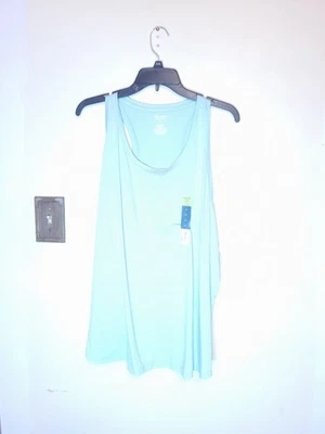 Racer Back Shirt Womens 2X Blue Tank Top Tek Gear Dry Tek Workout Gym Sleeveless - Image 1 of 4