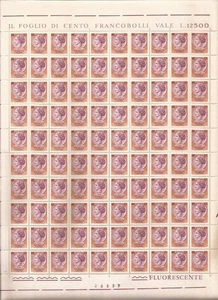 ITALIA 1974 Siracusana £ 125 1 foglio intero MNH** - Picture 1 of 1