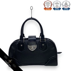 Bolso de hombro Louis Vuitton de cuero de lona eléctrica negro - Imagen 1 de 4