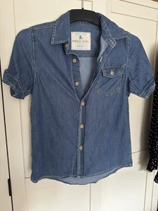 Vintage Rebel Denim Collared Short Sleeve Shirt Age 10-11yrs - Picture 1 of 5