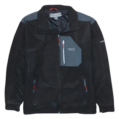 Regatta Vintage 90s Black XL Hiking Full Zip Up Fleece Jumper - Image 1 of 4