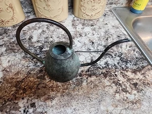 Arts & Crafts Verdigris Copper Garden Watering Can - Picture 1 of 4