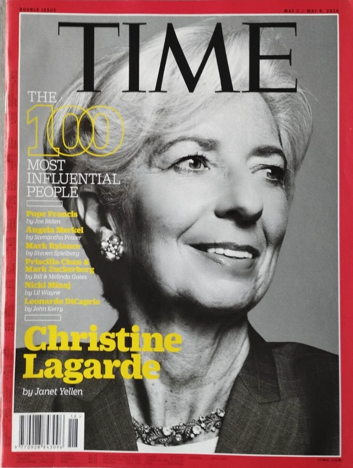 Time Magazine MAY 2016 " Christine Lagarde "INFLUENTIAL PEOPLE NO LABEL - Image 1 of 1