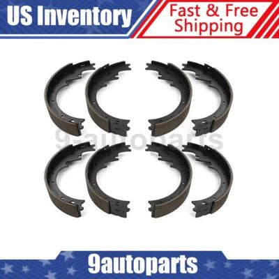 Zapatas de freno de tambor delanteras y traseras 2X para 1967 1200B International Harvester Foto 1 de 4