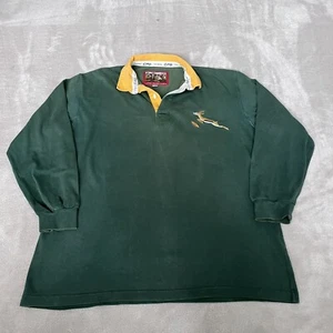 Camisa de Rugby Sudáfrica Años 90 Algodón Comerciantes De Colección Rara Para Hombres Grande Verde - Imagen 1 de 12